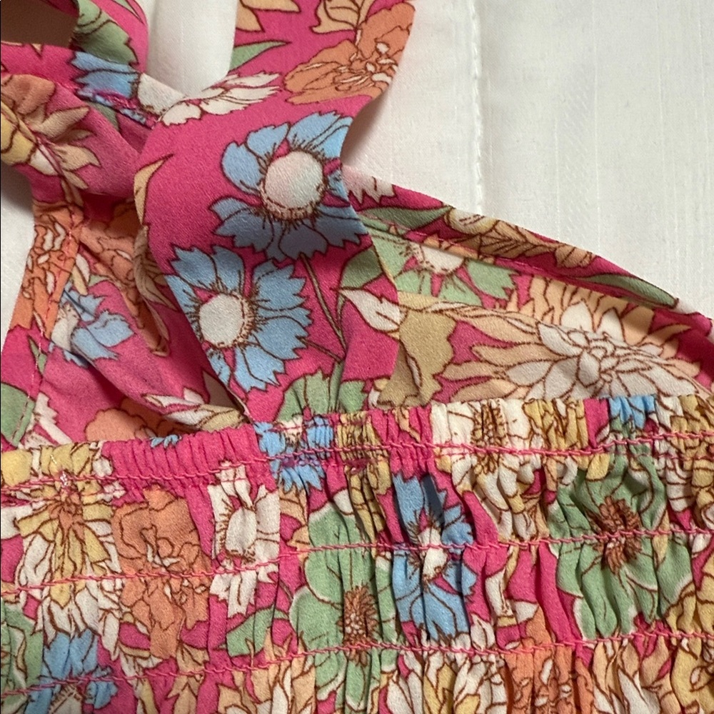 Floral Pink Halter Top - Picture 4 of 5